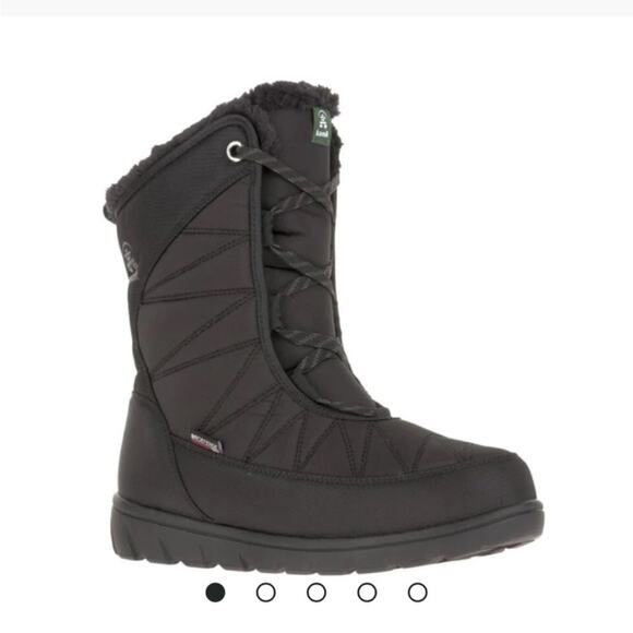 Kamik Hannah Mid Women Black Winter Boot Size 9 Vegan Lightweight Waterproof New - Picture 1 of 10